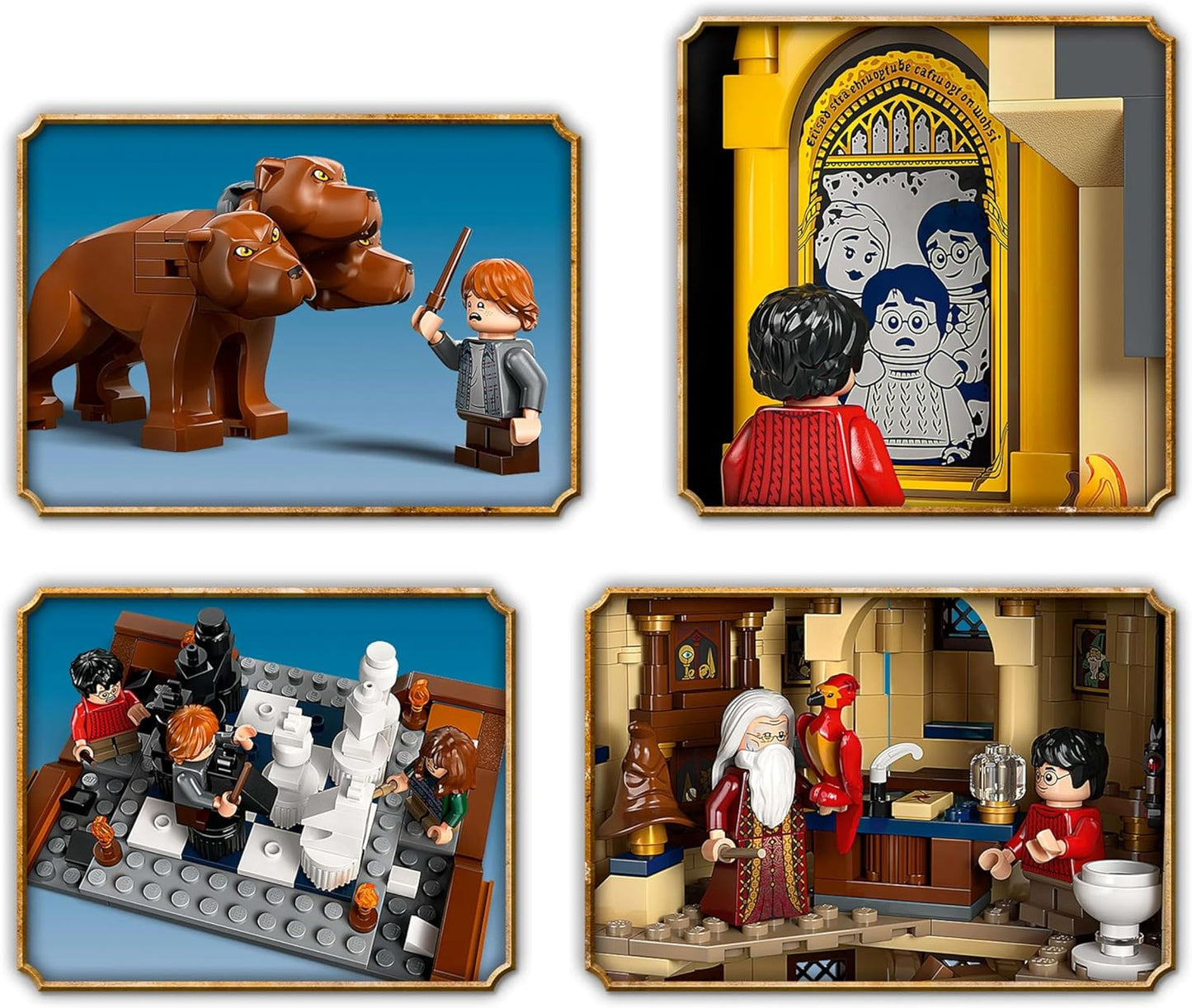 LEGO Harry Potter Castelo de Hogwarts: A Torre Principal - Brinquedo de Castelo Interativo com Chave Modular Voadora e Salas de Xadrez Bruxa, além de 12 Minifiguras - Presente para meninos, meninas e fãs adultos com mais de 10 anos 76454