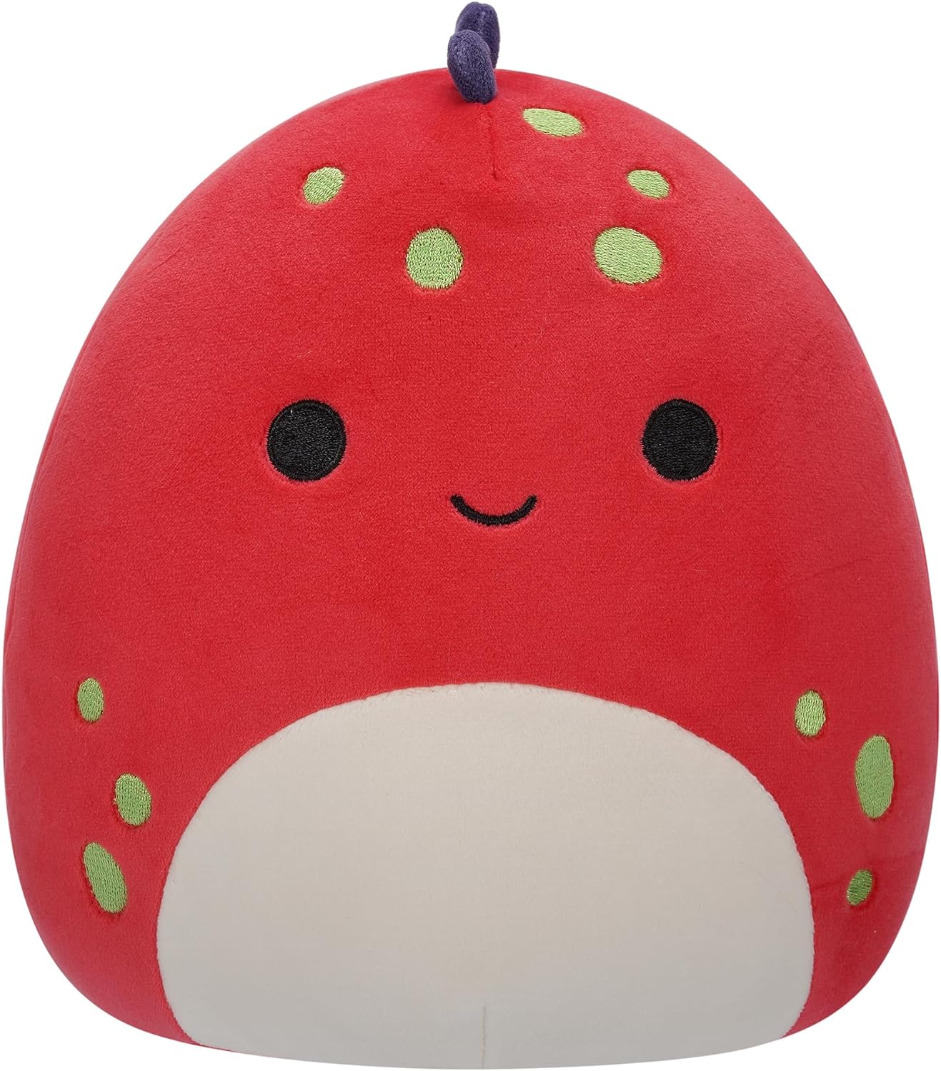 Squishmallows SQCR05399 Le Rouge 7,5 polegadas-Dolan The Red Dino com manchas verdes, multicolorido