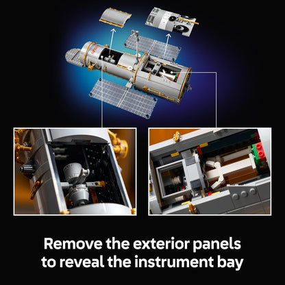 LEGO Icons Telescópio Espacial Hubble – Kit de Modelo 3D para Adultos – Conjunto STEM com Painéis Solares, Painel de Instrumentos e Minifigura de Astronauta – Ideia de Presente de Astronomia para Montar – 11382
