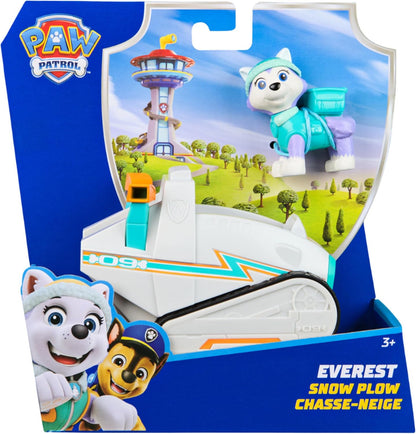 Paw Patrol Caminhão limpa-neve do Everest, brinquedo com figura colecionável, brinquedo sustentável para crianças a partir de 3 anos.