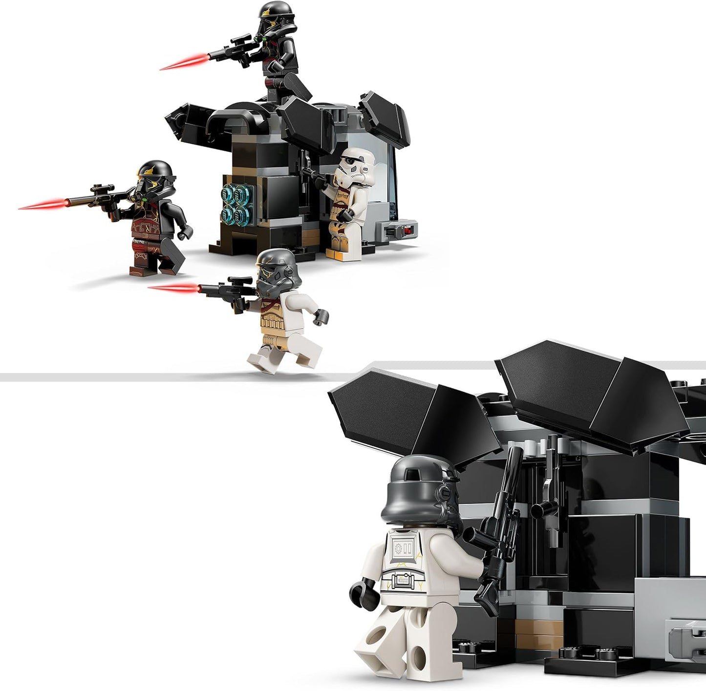 LEGO Star Wars: Ahsoka Death Trooper & Night Trooper Battle Pack, pequeno presente para meninos, meninas e fãs com 6 anos ou mais, brinquedo de construção Dropship para crianças, 4 personagens com blasters 75412