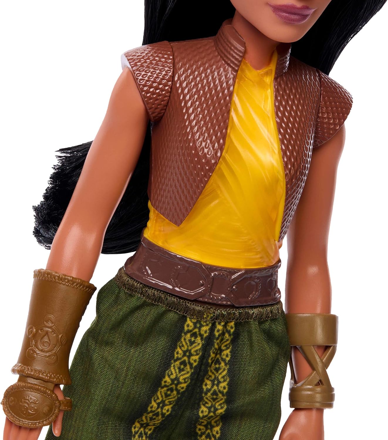 Mattel Boneca Disney Princess Raya com Visual Característico | Inclui calça, botas e braceletes removíveis; articulada e colecionável; inspirada no filme "Raya e o Último Dragão" da Disney (HLX22)
