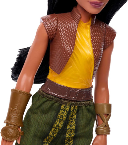 Mattel Boneca Disney Princess Raya com Visual Característico | Inclui calça, botas e braceletes removíveis; articulada e colecionável; inspirada no filme "Raya e o Último Dragão" da Disney (HLX22)