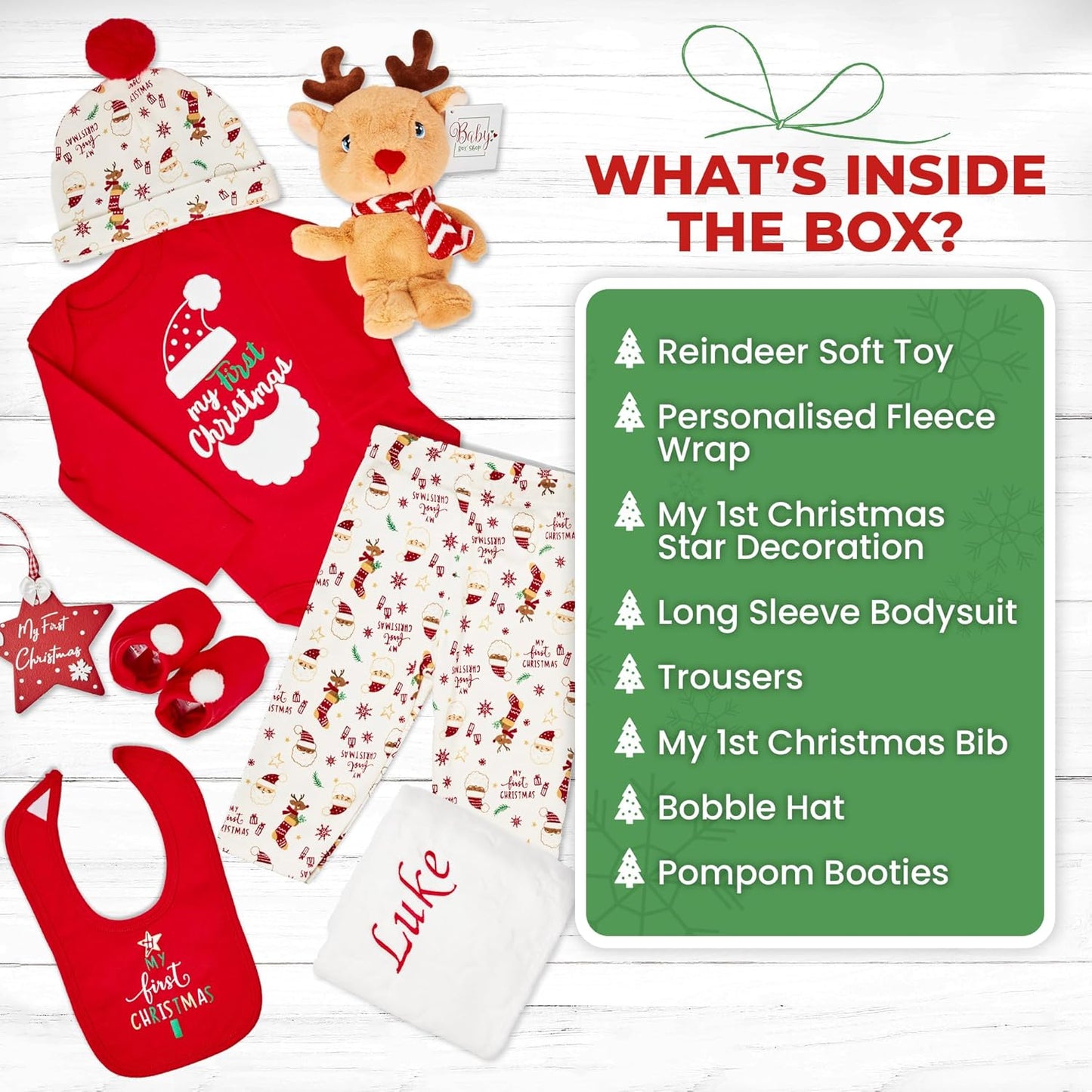 Primeiro Natal do bebê - 1º Natal Cesta de Bebê, Meu Primeiro Natal Menino e Menina - Primeiro Natal do Bebê Cesta de Natal do Bebê, Primeiro Natal do Bebê,