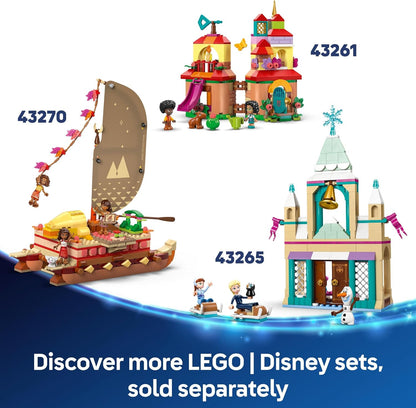 LEGO ǀ Disney Princess Moana’s Island Fun Set, brinquedo para construir com 2 microbonecas e uma casa para brincadeiras criativas, presente de aniversário para crianças, meninas e meninos com mais de 5 anos
