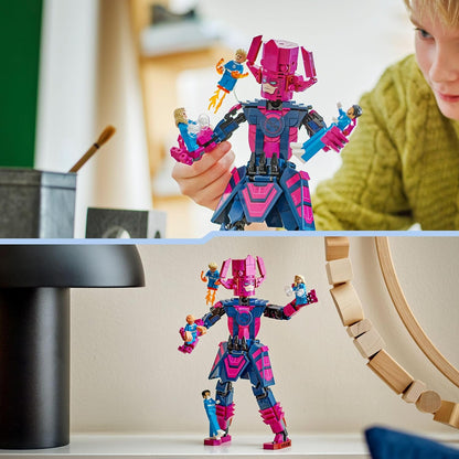 LEGO Marvel Quarteto Fantástico vs. Galactus - Brinquedo de Construção com Minifiguras Reed Richards, Mulher Invisível, O Coisa e Tocha Humana - Conjunto de Filmes para Meninos e Meninas a partir de 9 Anos - 76316