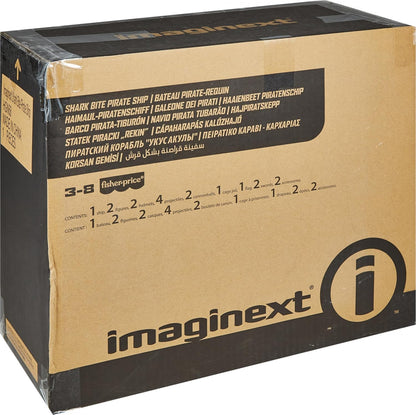 Brinquedo Fisher-Price Imaginext para crianças em idade pré-escolar: Navio Pirata Mordida de Tubarão, com figura e acessórios para brincadeiras de faz de conta. Ideal para crianças a partir de 3 anos. HGN68