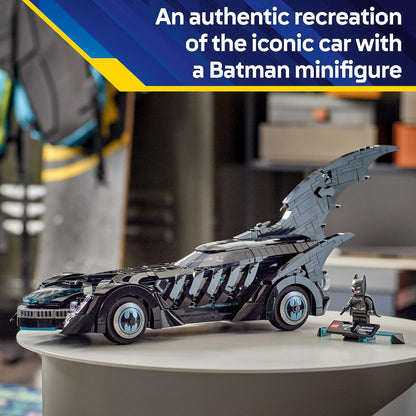 LEGO DC Batman Forever Batmóvel - Brinquedo de carro de super-herói com minifigura - inclui cabine que abre e interior detalhado - Presente para meninos a partir de 12 anos, adolescentes e fãs adultos - 76304