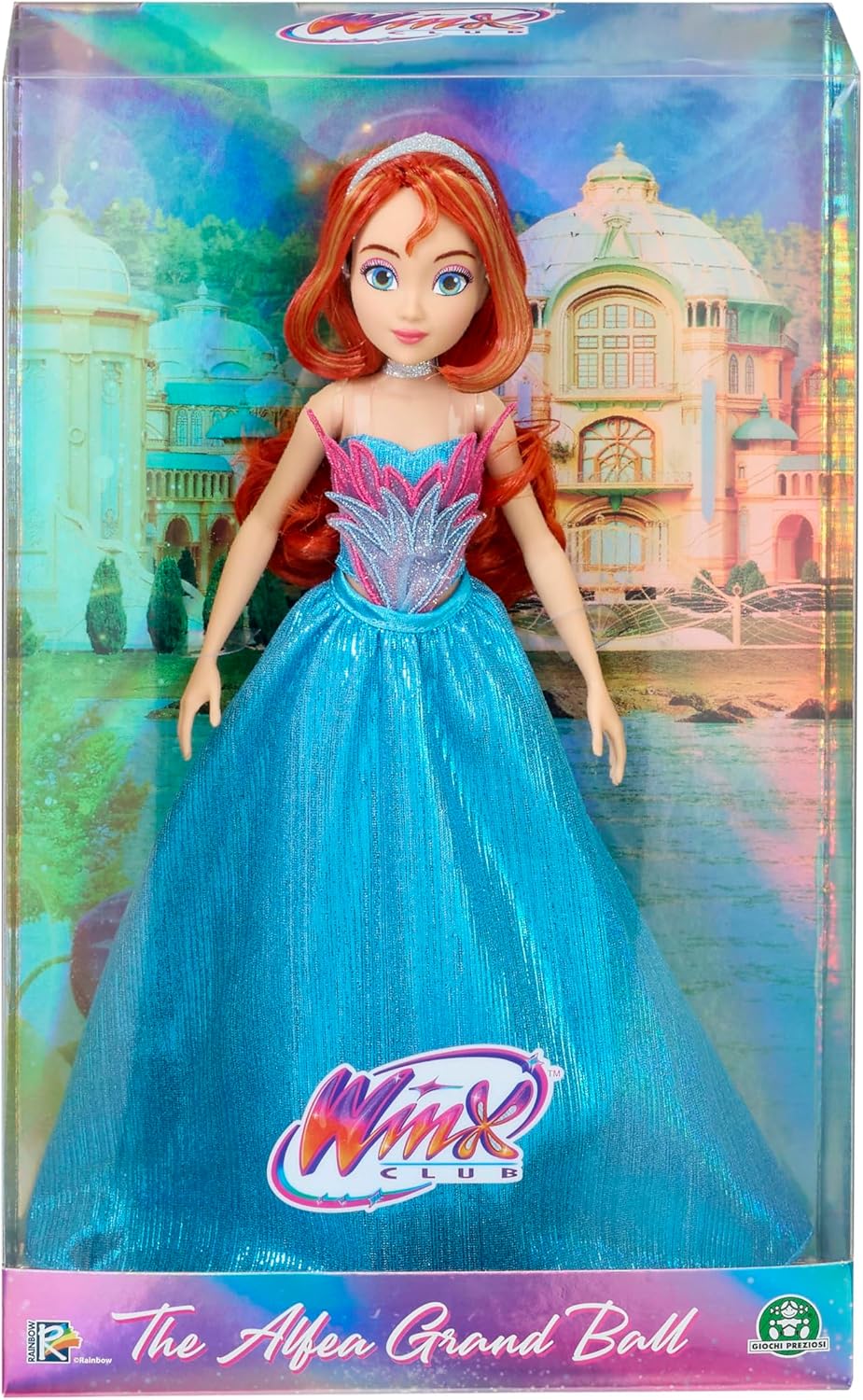 Winx Club Boneca Grand Ball – Bloom em um deslumbrante vestido azul com tiara – Boneca articulada fashion para crianças – Roupa inspirada em baile de formatura com detalhes elegantes – Brinquedo oficial Winx para crianças a partir de 4 anos