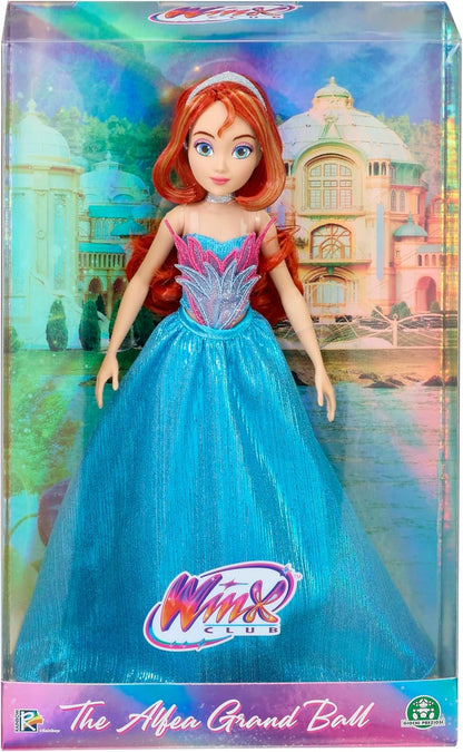 Winx Club Boneca Grand Ball – Bloom em um deslumbrante vestido azul com tiara – Boneca articulada fashion para crianças – Roupa inspirada em baile de formatura com detalhes elegantes – Brinquedo oficial Winx para crianças a partir de 4 anos