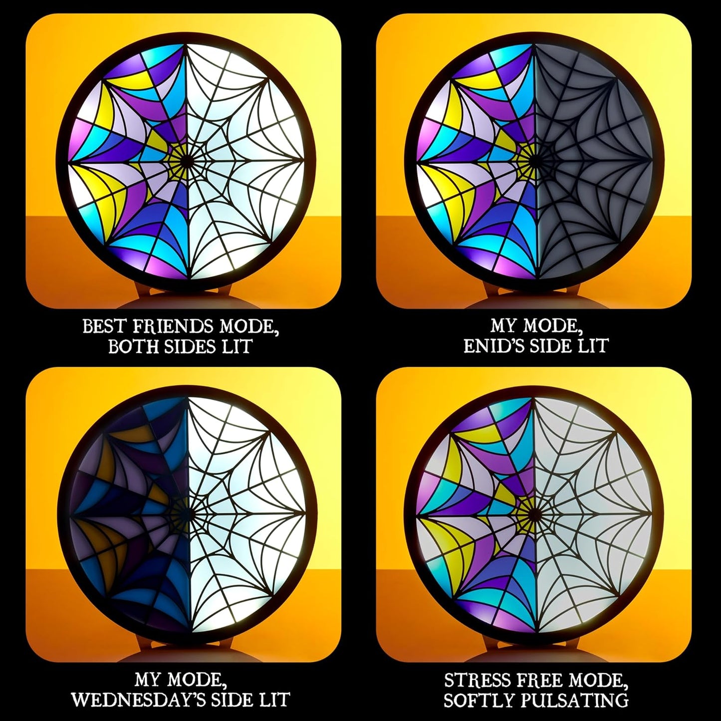 UAU! COISAS Wednesday Window Moodlight com vários modos | Wednesday Addams Giftable Light | Produtos oficiais, itens colecionáveis, brinquedos e presentes para adolescentes, adultos e fãs da série de sucesso da Netflix