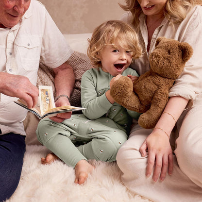 Love To Dream™ Macacão de dormir com pernas, 3-4 anos - Abelhas Oliva | Manga comprida, leve, vestível e edredom | 2,5 Tog, ideal para inverno e outono (16–20 °C) | Algodão lavável à máquina, zíper duplo
