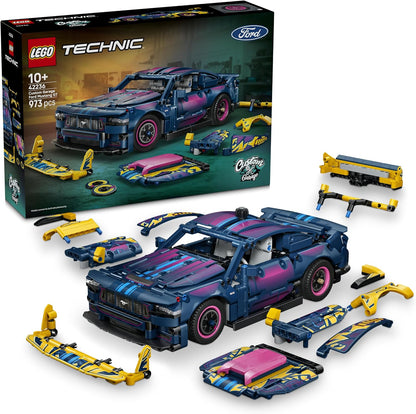 LEGO Brinquedo Technic Custom Garage Ford Mustang GT – Kit de Modelo com Motor V8, Direção HOG e Peças de Carroceria Intercambiáveis – Ideia de Presente de Aniversário para Meninos a partir de 10 Anos – 42236