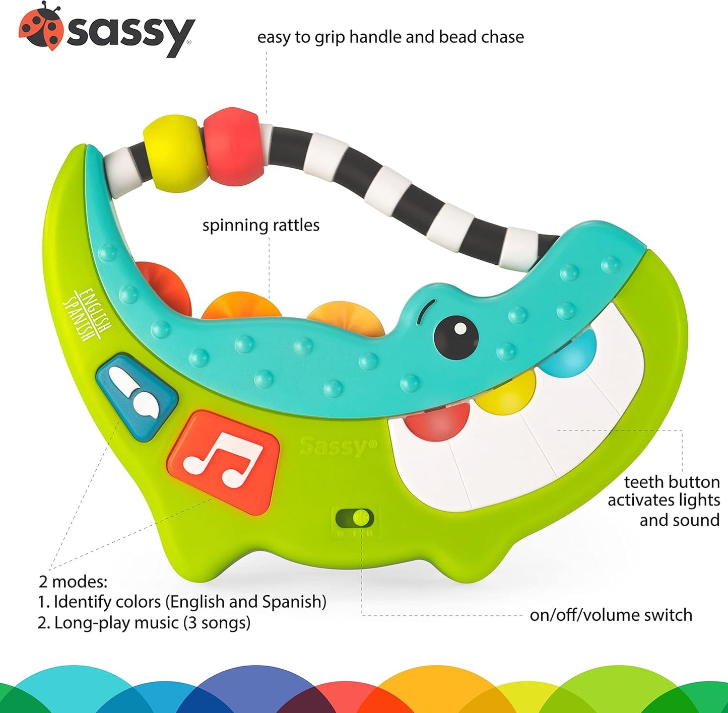 Juguete musical Sassy Rock-A-Dile - 6m+
