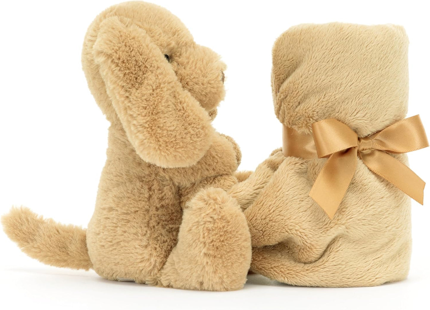 Jellycat Bashful Toffee Puppy Soother, bicho de pelúcia, 34 cm - cobertor de segurança e pelúcia para bebês - presente para bebês