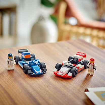LEGO City F1 Williams Racing e Haas F1 Race Cars - Modelos de construção de Fórmula 1 de brinquedo com 2 minifiguras de motorista e luzes de partida - Pequena ideia de presente para crianças, meninos e meninas de mais de 4 anos