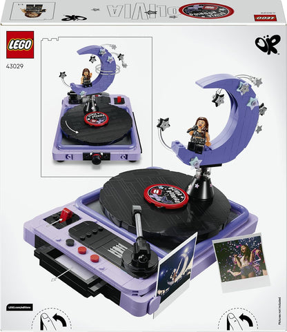 LEGO Edições "Concert Moon" da Olivia Rodrigo – Kit de Modelo de Toca-Discos com Disco de Vinil e Minifigura – Decoração para Quarto Infantil – Presente Musical para Adolescentes (Meninas e Meninos) e Fãs a partir de 14 Anos – 43029