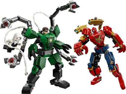 LEGO | Batalha de Robôs da Marvel: Homem-Aranha vs. Doutor Octopus - Brinquedo de Super-Heróis com 2 Figuras de Ação, 3 Minifiguras, Disparadores de Peças e Estilingues de Aranha - Presente para Meninos a partir de 6 Anos - 76338
