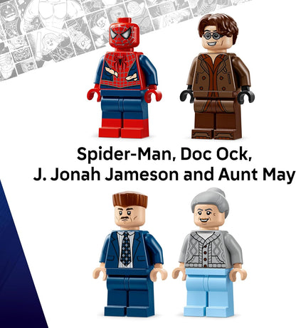LEGO ǀ Marvel Spider-Man vs. Doc Ock - Cena do Trem do Metrô - Brinquedo para Brincar e Exibir com 4 Minifiguras - Presente Colecionável de Super-Herói para Meninos a partir de 9 Anos e Fãs de Filmes - 76321