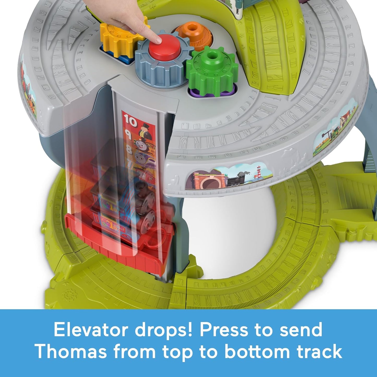 Thomas & Friends Brinquedo Infantil: Minha Primeira Mesa de Trem com Trilhos, Empilhamento de Carga e Atividades de Coordenação Motora Fina para Crianças a partir de 18 Meses, JDD70