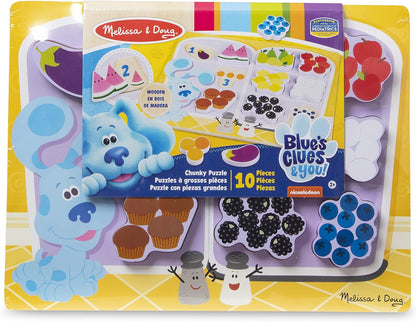 Melissa & Doug As pistas de Blue e você! Quebra-cabeça robusto de madeira - alfabeto