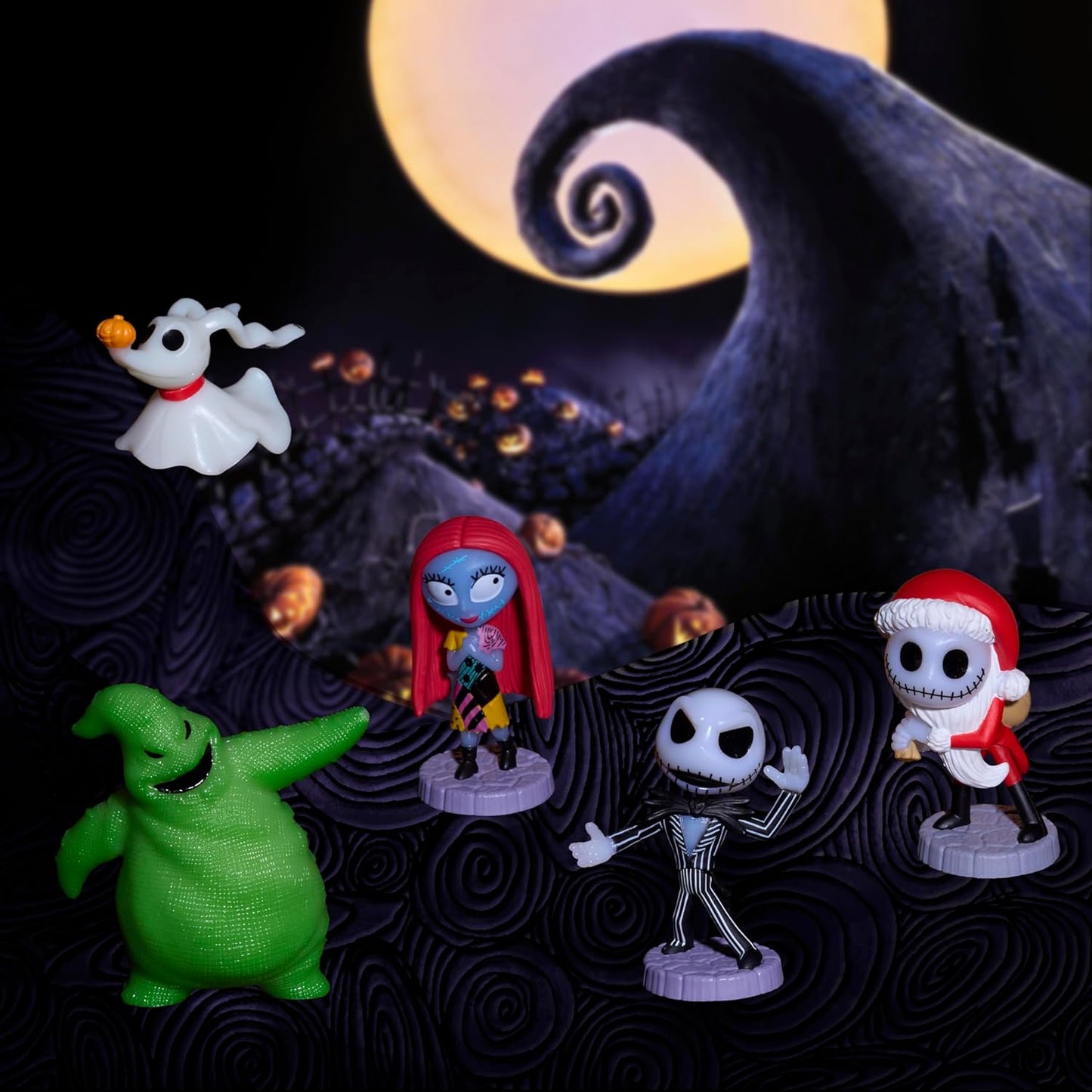 Just Play, Conjunto de figuras colecionáveis de "O Estranho Mundo de Jack" de Tim Burton da Disney, da brinquedos infantis para crianças a partir de 3 anos.