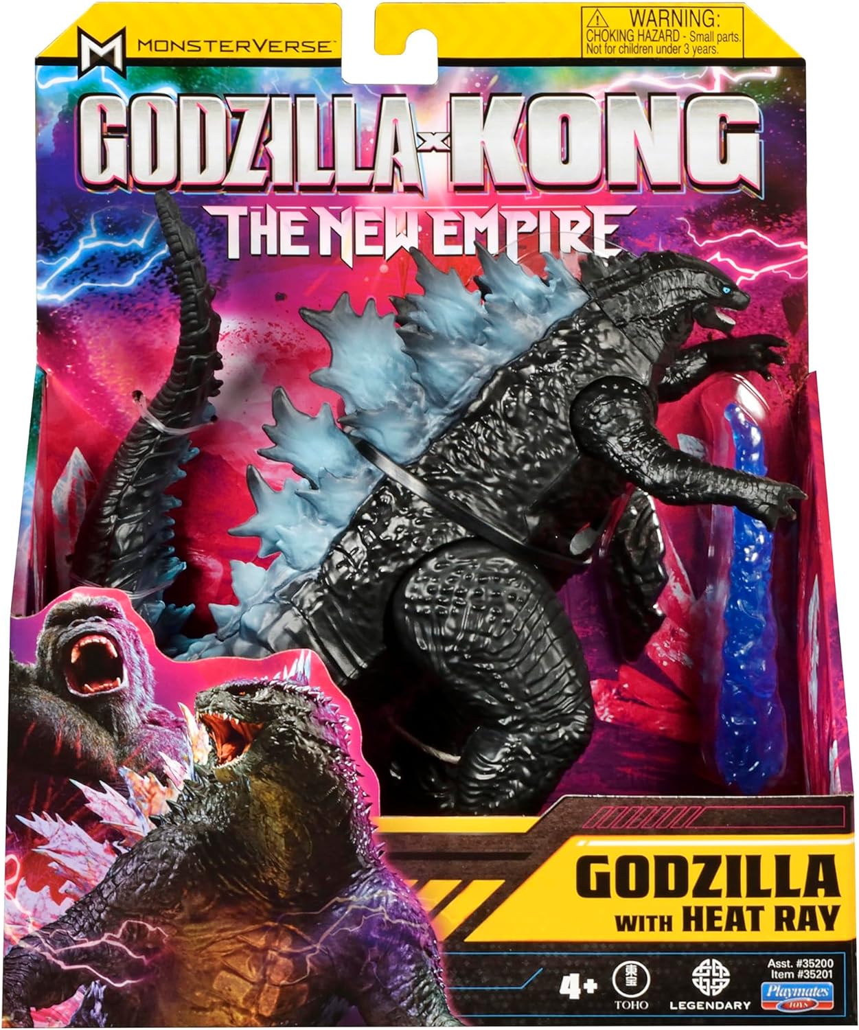 MonsterVerse Godzilla x Kong: The New Empire, brinquedo de boneco de ação original Godzilla de 6 polegadas, personagem icônico do filme colecionável, inclui recurso de energia de raio de calor, adequado para maiores de 4 anos