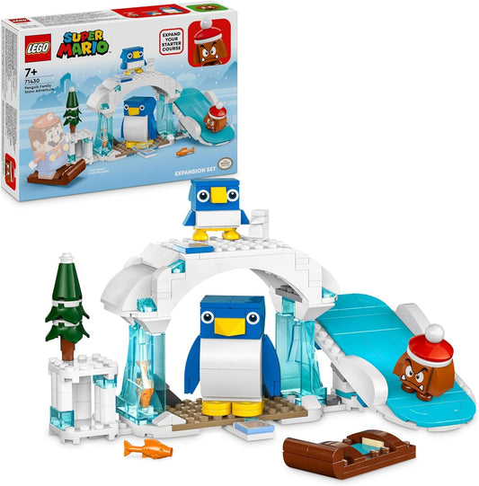 LEGO Super Mario Penguin Family Snow Adventure Set de expansión, juguete coleccionable de rol para niños, niñas y niños a partir de 7 años, incluye figura del personaje del juego Goomba, pequeño regalo para jugadores 71430