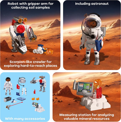 Playmobil | Espaço | ESA: Astronauta com Robô | Com Veículo de Exploração de Marte, Estação de Análise e 3 Amostras de Rocha | Conjunto de Exploração Espacial | Para Crianças a partir de 4 Anos | 72014