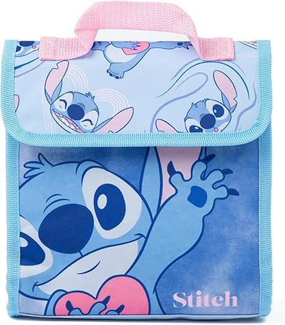 Disney Mochila para meninas Lilo e Stitch | Produtos de personagens alienígenas para crianças Mochila escolar com orelhas 3D Estojo para lápis e garrafa de água | Presentes para bolsas de volta às aulas