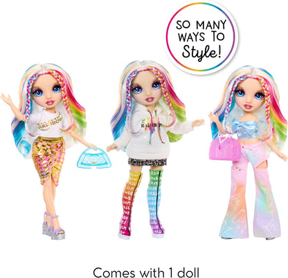 Conjunto de Brinquedo Rainbow High Amaya's Rainbow Closet - com boneca Rainbow exclusiva, roupas, sapatos, bolsas, cabides, arara de roupas, prateleiras, presente divertido para crianças a partir de 4 anos