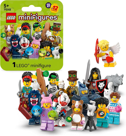 LEGO Caixa misteriosa Minifiguras Série 27, ganhe 1 de 12 figuras colecionáveis, incl. Cupido, Pterodáctilo, Jetpack Racer e mais - brinquedos para meninos e meninas com mais de 5 anos