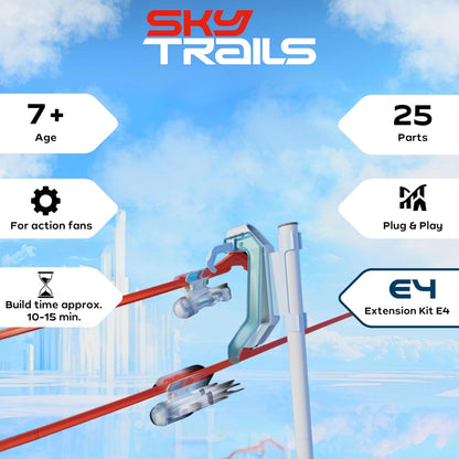Sky Trails no céu | Chute inicial | Doppelstart automático para sequências paralelas | Crianças perfeitas para crianças a partir de 7 anos | 72060