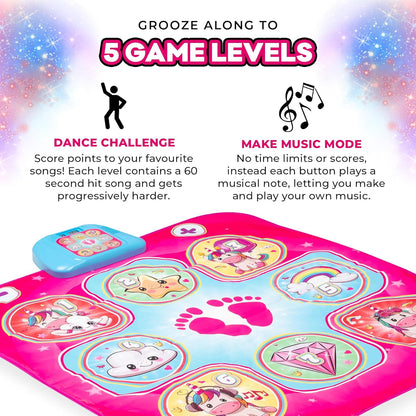 Style Girlz Tapete de Dança para Meninas - Tapete de Dança com Música do Reino Unido - Tapete de Dança Musical Infantil com 6 Modos de Jogo Divertidos - Adequado para Crianças a partir de 3 Anos