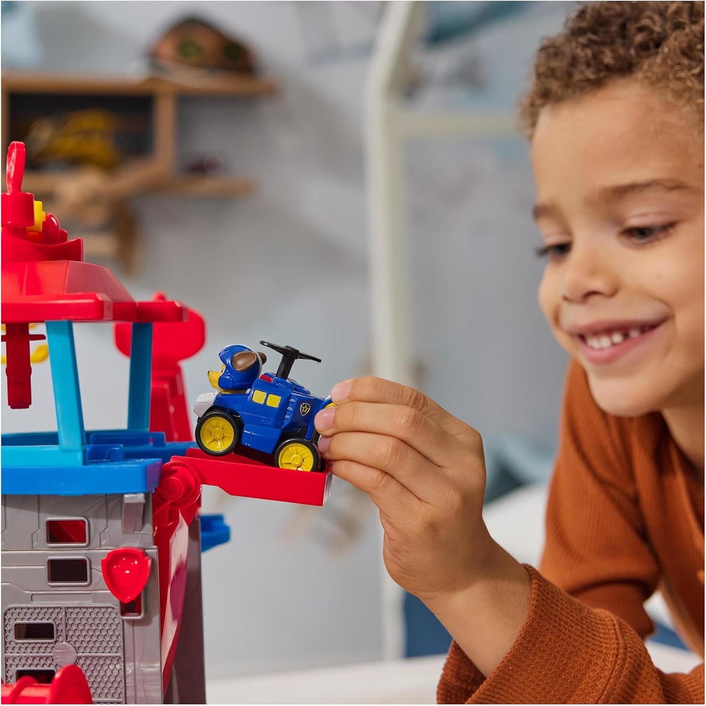 Paw Patrol: Conjunto de Brinquedo Aeroporto Air Rescue, Pup Squad Adventure Bay, com Lançador de Carrinhos de Brinquedo Chase, Brinquedo Infantil para Meninos e Meninas a partir de 3 Anos