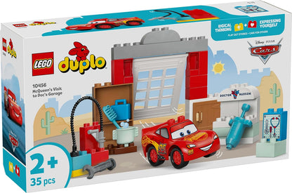 LEGO DUPLO│Disney e Pixar A Visita de McQueen à Garagem do Doutor - inclui um Carro de Corrida para Crianças, Ferramentas e Acessórios para Lavagem de Carro - Presente para Meninos e Meninas a partir de 2 Anos - 10456