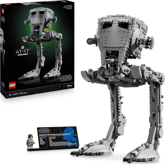 LEGO Star Wars 75417 AT-ST Walker - Kit de Modelo de Exibição UCS para Adultos com Minifigura e Placa Informativa - Presente Colecionável para Fãs