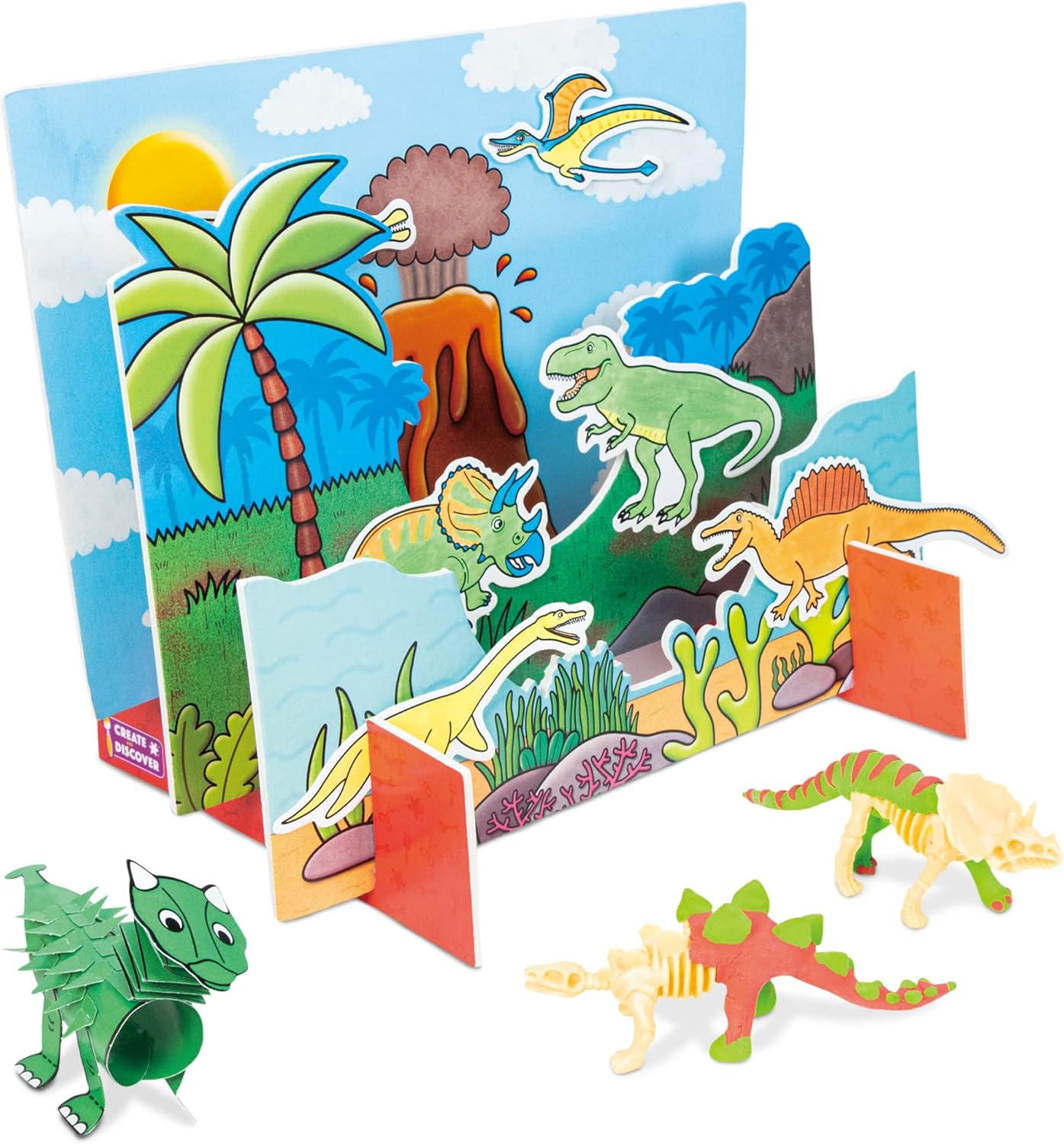 Galt Toys, Crie e Descubra - Dino Craft, Kits de Artesanato para Crianças a partir de 5 Anos