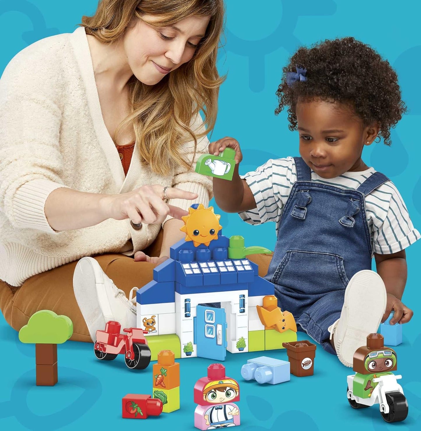 MEGA BLOKS Blocos de construção infantis Fisher-Price, classificação e reciclagem de cidade verde