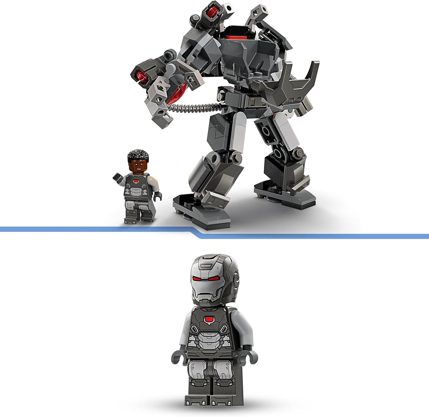 LEGO Armadura mecânica de máquina de guerra Marvel, figura de ação de brinquedo montável para crianças com 3 atiradores de pinos, personagem lendário do MCU, presentes para meninos e meninas com mais de 6 anos de idade 76277