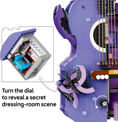LEGO Edição Guitarra Dupla da Olivia Rodrigo – Kit de Modelo 3D com 2 Minifiguras, Estrelas e Borboletas – Decoração para Quarto Infantil – Presente Musical para Adolescentes (Meninas e Meninos) e Fãs a partir de 14 Anos – 43031