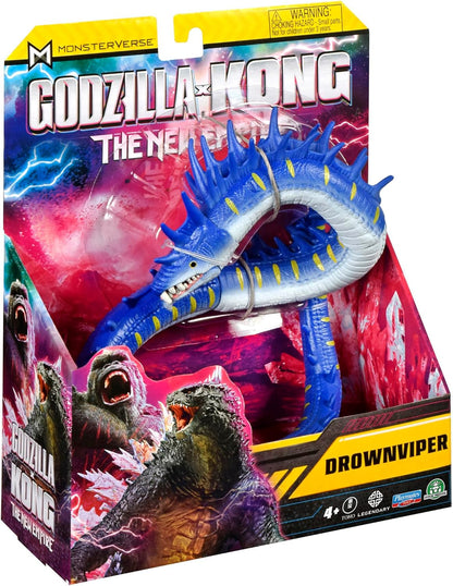 MonsterVerse Godzilla x Kong: O Novo Império, Figura de Ação Drownviper de 15 cm, Personagem Colecionável Icônico do Filme, Indicado para Crianças a partir de 4 Anos