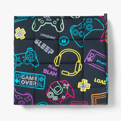 Cobertor pesado OHS para adultos 3 kg, cobertor pesado para jogos preto Teddy Fleece Reverse Calmante para alívio da ansiedade Terapia do sono Presentes para adultos, 100 x 150 cm (Aviso: adequado apenas para maiores de 3 anos)