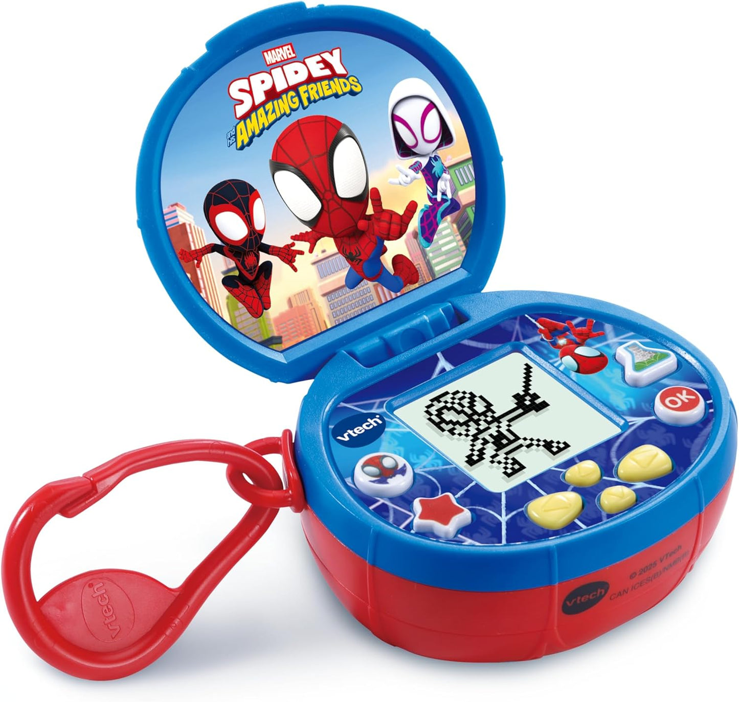 VTech Homem-Aranha e Seus Incríveis Amigos: Homem-Aranha Portátil, Brinquedo Oficial do Homem-Aranha com 5 Jogos Interativos e Bolsa Acoplável, Formas, Números e Padrões, Para Crianças a partir de 3 Anos