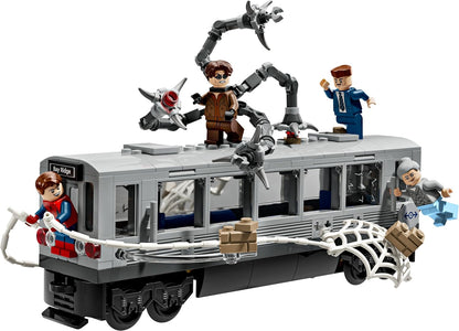 LEGO ǀ Marvel Spider-Man vs. Doc Ock - Cena do Trem do Metrô - Brinquedo para Brincar e Exibir com 4 Minifiguras - Presente Colecionável de Super-Herói para Meninos a partir de 9 Anos e Fãs de Filmes - 76321