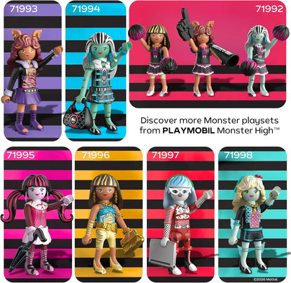 Playmobil Monster High – Encontro de Dia dos Namorados: Draculaura e Clawd com Banco de Parque e Acessórios – Brinquedo Infantil para Maiores de 5 Anos (72043)
