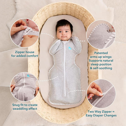 Love To Dream™ Swaddle UP™, Tamanho Pequeno (3,5-6kg), Cor Bordô, Ajuste Perfeito, Favorece uma Rotina de Sono Saudável, 1.0 TOG Ideal para Temperaturas de 20-24°C, Algodão Elástico Lavável à Máquina, 2 Zíperes
