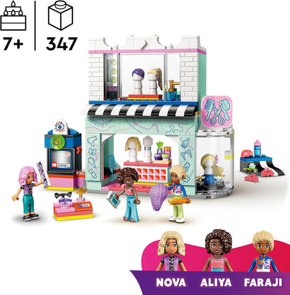 LEGO Friends Hair Salon and Accessories Shop Toy, Hairdresser Role-Play Set for 7 Plus Year Old Girls, with 3 Mini Doll Characters for Pretend Play, Birthday Gift
