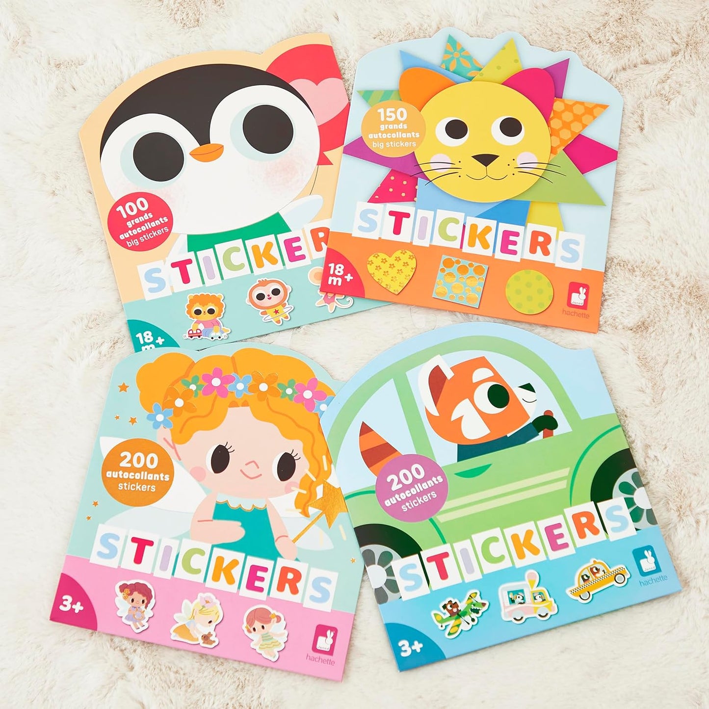 Janod - Pacote de 100 adesivos grandes - Idéal dès 18 mois - Pochette Stickers Autocollants - Bébés Animaux - Loisir Créatif Enfant - Apprentissage Motricité Fine et Concentration - J09193