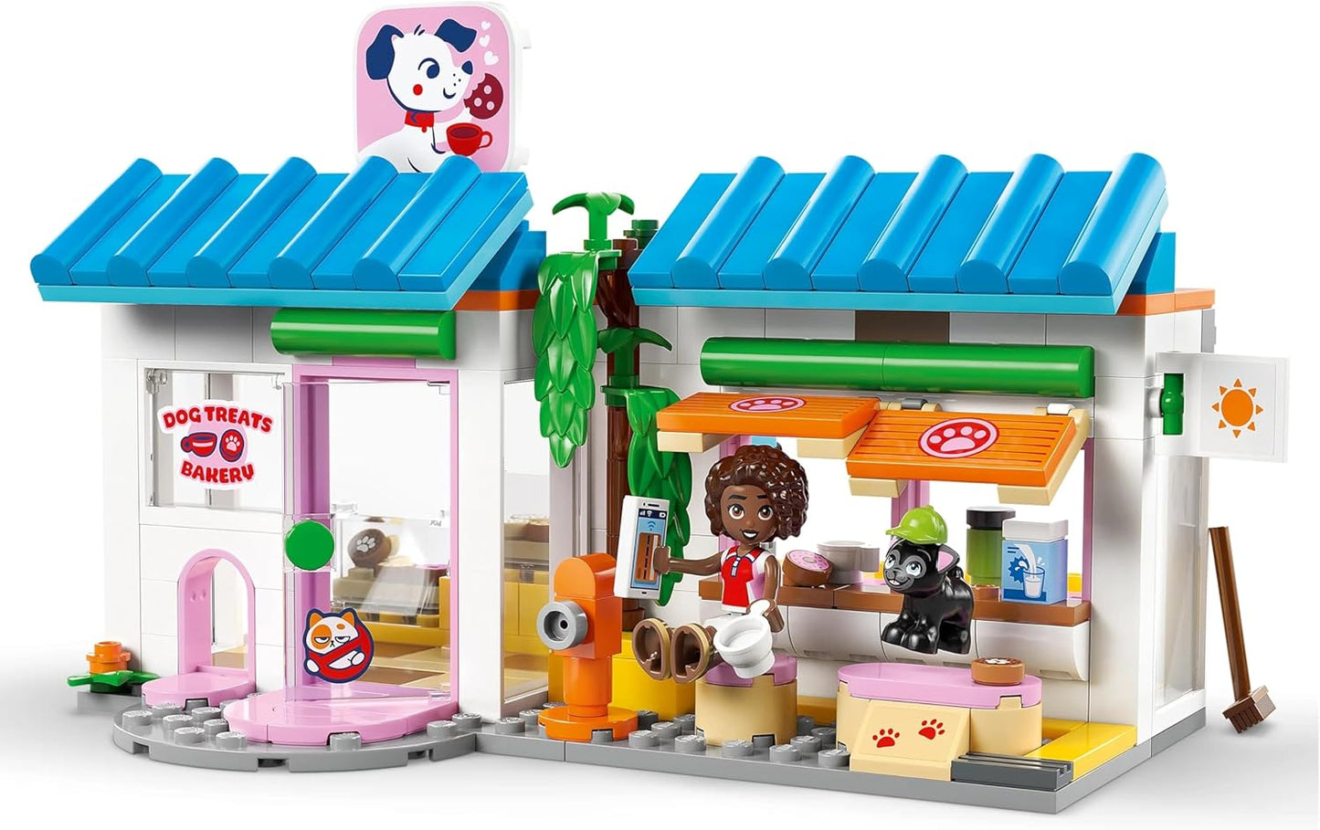 LEGO Friends Padaria de Petiscos para Cães - Loja de Brinquedos com 2 Mini Bonecas, 4 Figuras de Animais, Caixa de Transporte para Animais de Estimação e Acessórios de Comida de Brinquedo - Ideia de Presente de Aniversário para Meninas,